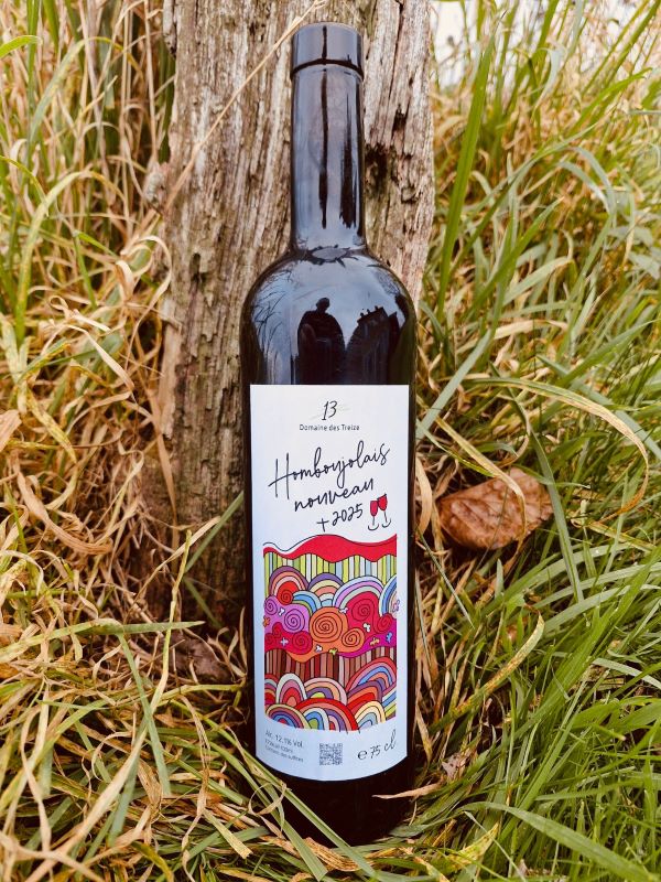 Bouteille de Homboujolais 2025 du Domaine des Treize à Hombourg